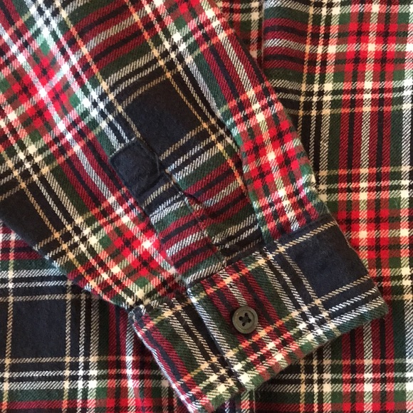 Gymboree Boys Flannel Plaid Button Down Shirt Size Large - Picture 7 of 9